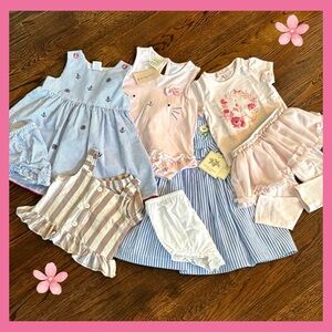 Toddler Bundle~ONSIE, Romper Set,Top & Tutu Pants-Pink/Blue/White  Sz 18 months
